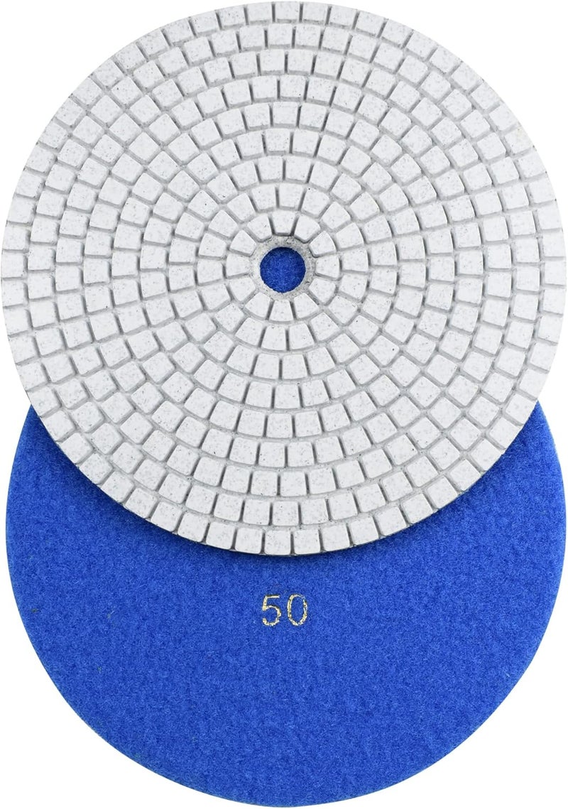 Konfor 7 Step 7" Wet Diamond Polishing Pads Abrasive Set, Great For Granite Travertine Marble Stone - Image 3